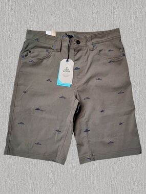 prAna Brion Shorts *ORIGINAL* Zion Fabric Brown Gray Mens 31x11 (Actual 32x11)